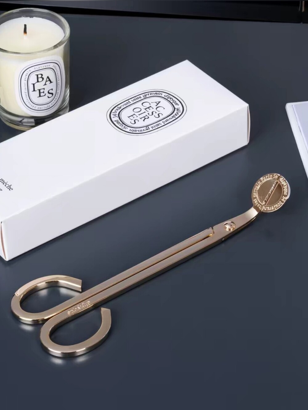 Diptyque Candle Wick Trimmer Cutter Gold New In Box Luxury Accesory Gift